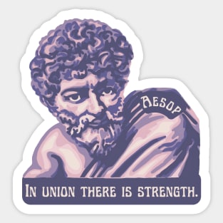 Aesop Portrait and Quote Sticker